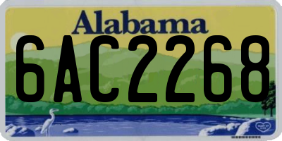 AL license plate 6AC2268