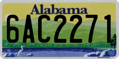 AL license plate 6AC2271