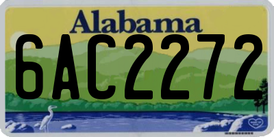 AL license plate 6AC2272