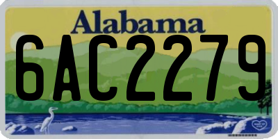 AL license plate 6AC2279