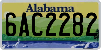 AL license plate 6AC2282