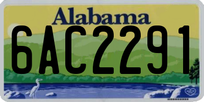 AL license plate 6AC2291