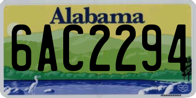 AL license plate 6AC2294