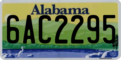 AL license plate 6AC2295