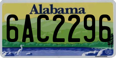 AL license plate 6AC2296