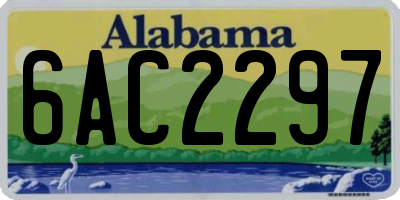 AL license plate 6AC2297