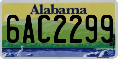 AL license plate 6AC2299