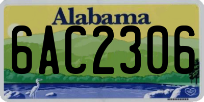 AL license plate 6AC2306