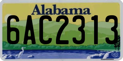 AL license plate 6AC2313