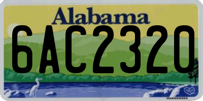 AL license plate 6AC2320