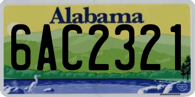 AL license plate 6AC2321