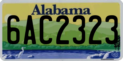 AL license plate 6AC2323