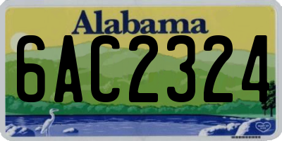 AL license plate 6AC2324