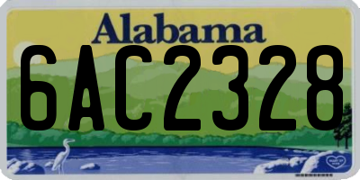 AL license plate 6AC2328