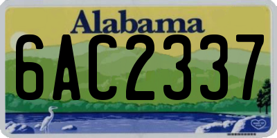 AL license plate 6AC2337
