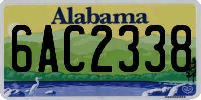 AL license plate 6AC2338