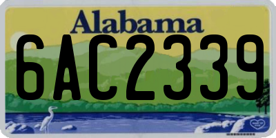 AL license plate 6AC2339