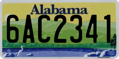 AL license plate 6AC2341