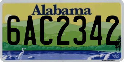 AL license plate 6AC2342
