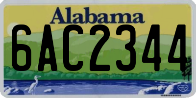 AL license plate 6AC2344