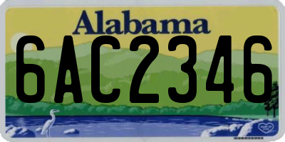 AL license plate 6AC2346