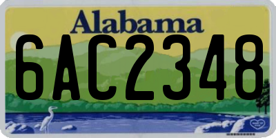 AL license plate 6AC2348