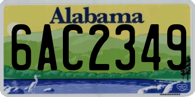 AL license plate 6AC2349