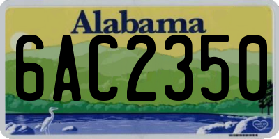 AL license plate 6AC2350