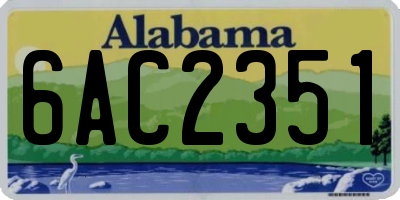 AL license plate 6AC2351