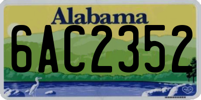 AL license plate 6AC2352