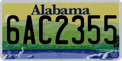AL license plate 6AC2355