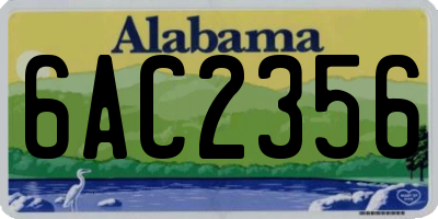 AL license plate 6AC2356