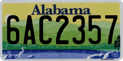 AL license plate 6AC2357