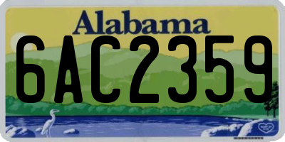 AL license plate 6AC2359