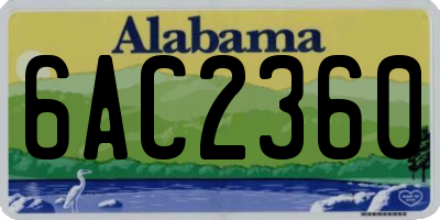 AL license plate 6AC2360