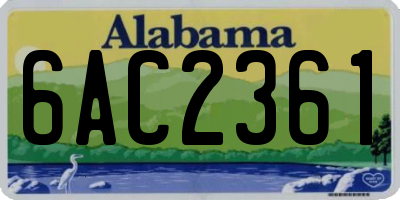 AL license plate 6AC2361