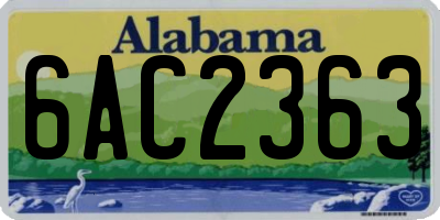 AL license plate 6AC2363