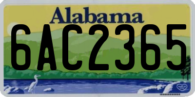 AL license plate 6AC2365