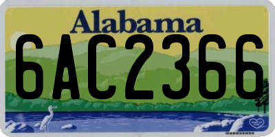 AL license plate 6AC2366
