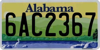 AL license plate 6AC2367