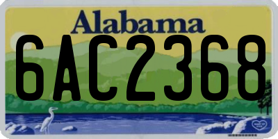 AL license plate 6AC2368