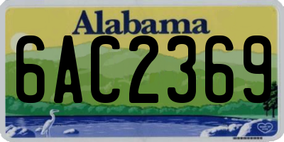 AL license plate 6AC2369