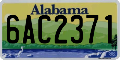 AL license plate 6AC2371