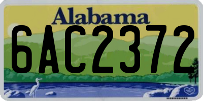 AL license plate 6AC2372