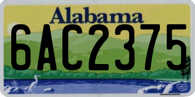 AL license plate 6AC2375