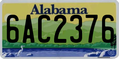 AL license plate 6AC2376