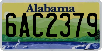 AL license plate 6AC2379