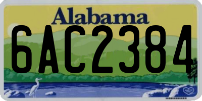 AL license plate 6AC2384