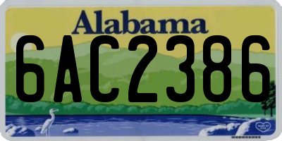 AL license plate 6AC2386