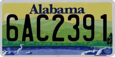 AL license plate 6AC2391